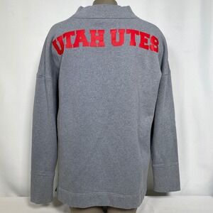 Utah Utes NCAA Football Under Armour Loose Fit Gray Sweatshirt Women's LARGE